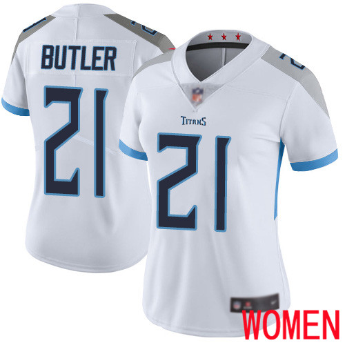 Tennessee Titans Limited White Women Malcolm Butler Road Jersey NFL Football #21 Vapor Untouchable->women nfl jersey->Women Jersey